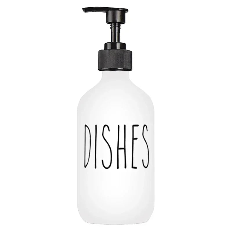 Refillable black dish soap dispenser