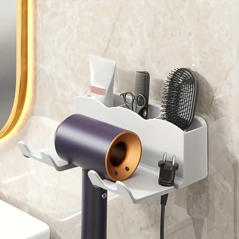 Hair dryer rack